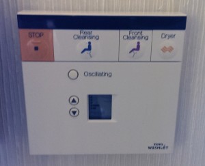 ARIA Sky Suite's bidet controls