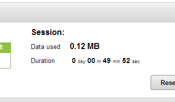 Netgear 6100D Data Usage Example Screen Clip