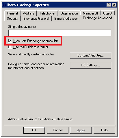 Exchange 2003 - Create Contact Dialog 3