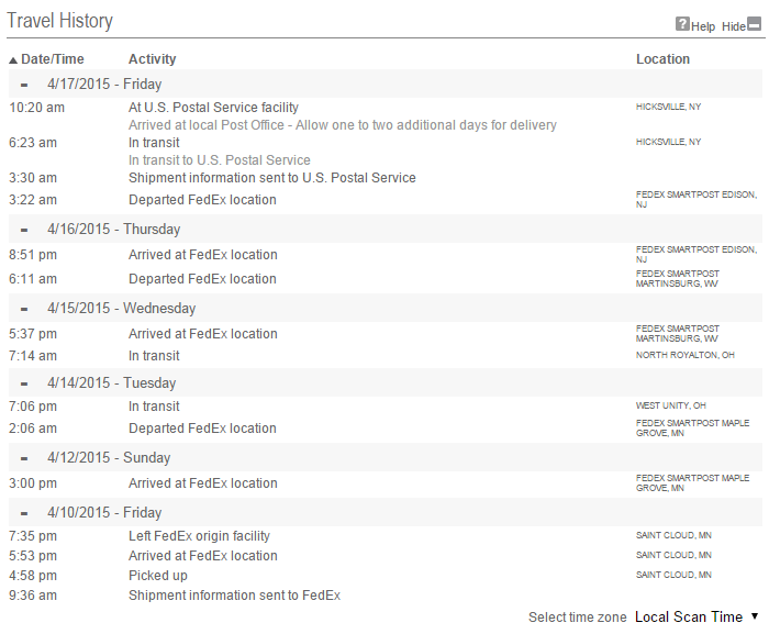 FedEx SurePost - Example of why it's surely a bad idea