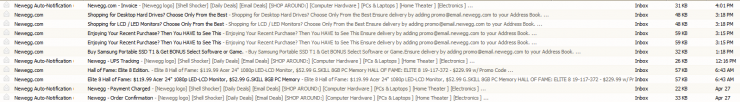 Even more emails from NewEgg!